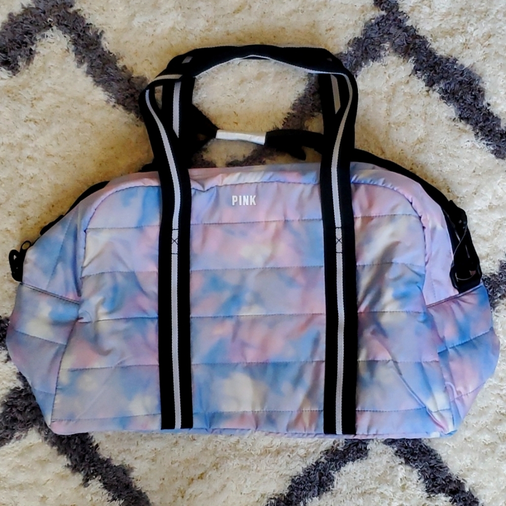 PINK cloud patterned small duffle